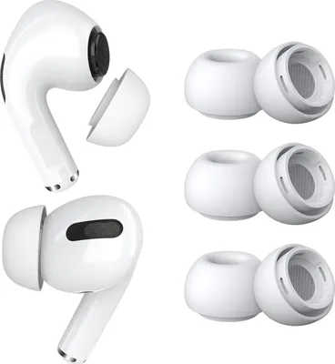 Produktbild von MMOBIEL 3 Paar Ersatz-Ohrstöpsel für AirPods Pro - Silikon Ohrstöpsel Spitzen M – Weiß