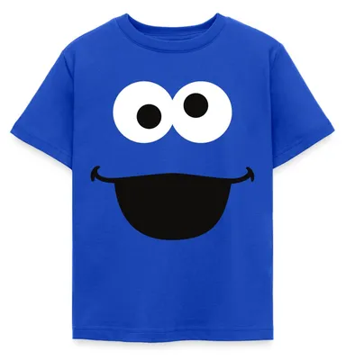 Produktbild von Spreadshirt Sesamstraße Krümelmonster Karneval Kinder T-Shirt, 110/116 (5-6 Jahre), Royalblau