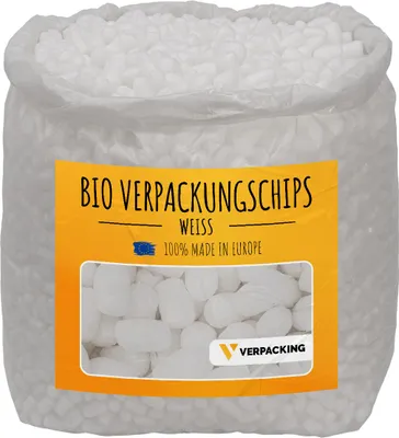 Produktbild von verpacking  Verpackungschips aus Maisstärke [Farbe & Menge wählbar] Füllmaterial für Pakete Weiß 1000 Liter
