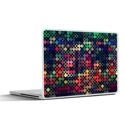 Produktbild von MuchoWow® Laptop Aufkleber Sticker Cover Sterne - Regenbogen - Punkte - Geometrie - Design 30x21 cm - Sticker für Laptop - Selbstklebend