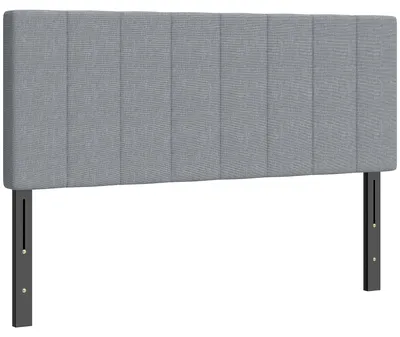 Produktbild von Kopfteil 3-fach höhenverstellbar Bettkopfteil mit Metallbeinen Leinenoptik für Schlafzimmer 160x10x106/116/126 cm Grau