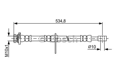 Produktbild von BOSCH 1 987 481 851 Bremsschlauch Vorne Links für SUZUKI Grand Vitara II SUV (JT, TE, TD)