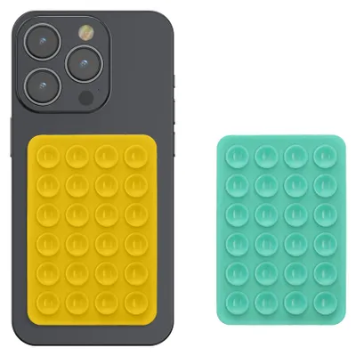 Produktbild von kwmobile 2x Silikon Saugnapf Handyhalterung - Handy Halter selbstklebend - 5,5 x 8cm - Universal Halterung für Handyhüllen - Kompatibel mit iPhone und