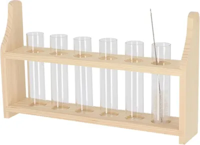 Produktbild von Reagenzglasständer M - Stabiler Halter für Reagenzgläser - Maße 33,3x6x20cm