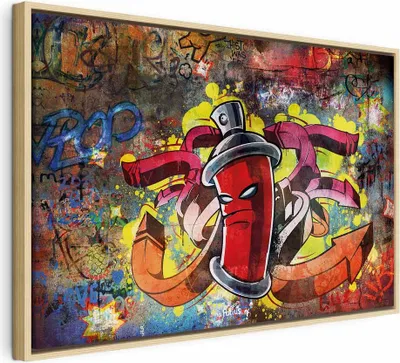 Produktbild von Italienischer Leinwand Leinwandbild - Graffiti master 90x60 cm Streetart 020105-12