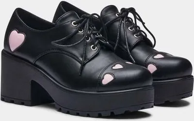 Produktbild von KOI High Heel Damen Tennin Heart Shoes schwarz/rosa EU41