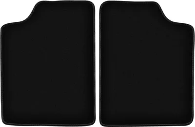 Produktbild von Wielganizator Velours-Autoteppiche vorne – passend für Suzuki Swift II (Schrägheck, Limousine, Bj. 1988-2004) – schwarz, passgenau, mit Befestigungen set 2 Stk.