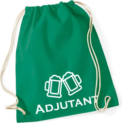 Produktbild von Huuraa Turnbeutel Adjutant Schützenfest 12 Liter Kelly Green Baumwolle Rucksack Geschenkidee