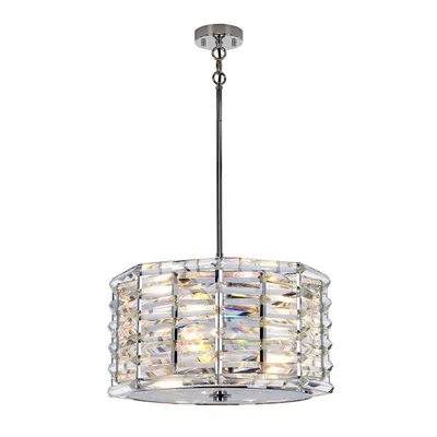 Zdjęcie produktu dla Żyrandol Shoal polerowany nikiel 4xE27x60W kryształ wym:141,3x48,1x48,1cm IP20 Elstead
