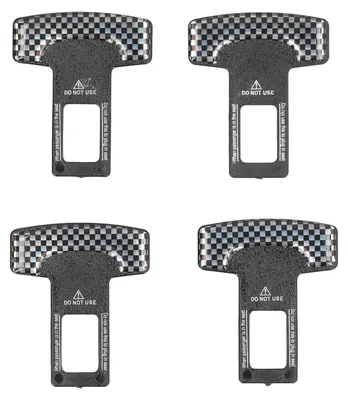 Produktbild von 4 Teile/satz Autositz Sicherheitsgurt Stopper Schnallen Alarmunterdrückung Kohlefaser Aluminiumlegierung Universal
