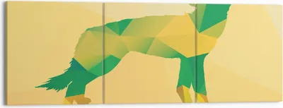 Produktbild von Bild auf Leinwand - Leinwandbild - Wolf modern Grafik - 150x50cm - Wand Bild - Wanddeko - Leinwanddruck - Bilder - Kunstdruck - Wanddekoration - Leinwand bilder - Wandkunst - CA150x50-2809