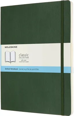 Image de Moleskine Carnet de notes, Xlarge, trame pointillée, couverture souple, vert myrte