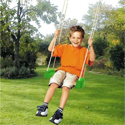 Image de Simba Brettschaukel vert Planche de balançoire Balançoire pour enfants Siège de balançoire
