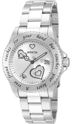 Productafbeelding van Invicta Angel 14729 - Dameshorloge - Quartz uurwerk - Roestvrij staal met zilverkleurige wijzerplaat - 40 mm