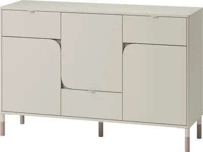 Produktbild von Kommode HARMONY HR-06 Sideboard 130x87x40 cm 2 Türen 3 Schubladen Kaschmir/Trüffel
