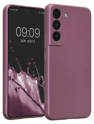 Produktbild von kwmobile Handyhülle für Samsung Galaxy S22 Hülle - weiche Silikon Case metallisch schimmernd - Schutzhülle Cover - Metallic Lavendel