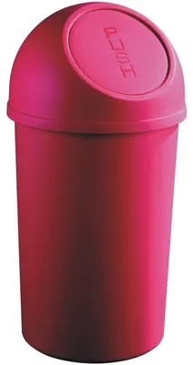 Zdjęcie produktu dla helit H2401325 Abfalleimer mit Push-Einwurfklappe 45 Liter rot