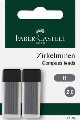 Produktbild von Faber Castell Zirkelminen 2 mm Härte H 2x 6er