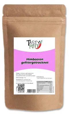 Produktbild von Tasty Pott gefriergetrocknete Himbeeren - ab 500g