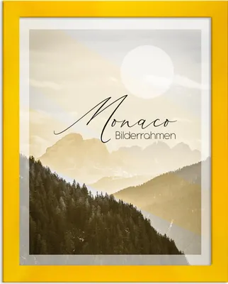 Produktbild von Bilderrahmen Monaco - 50x60 cm, Gelb Nachbildung, 1 mm Kunstglas klar