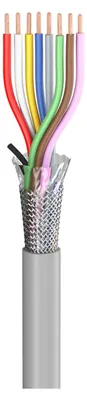 Produktbild von Steuerleitung SC-Control Flex; 8 x0,25 mm²; PVC, flammwidrig, Ø 6,30 mm; grau; Eca