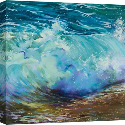Zdjęcie produktu dla Obraz na płótnie, pejzaż morski - Nel Whatmore - Fala na fali - 70x70 cm