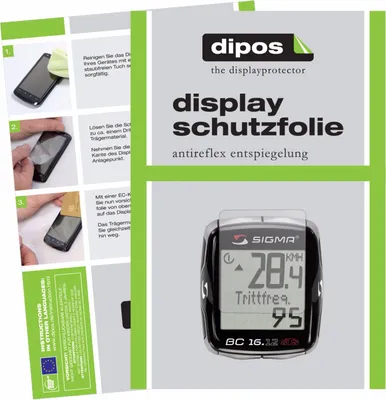 Produktbild von 3x Schutzfolie für Sigma BC 16.12 STS matt Displayschutzfolie Folie Display Schutz dipos