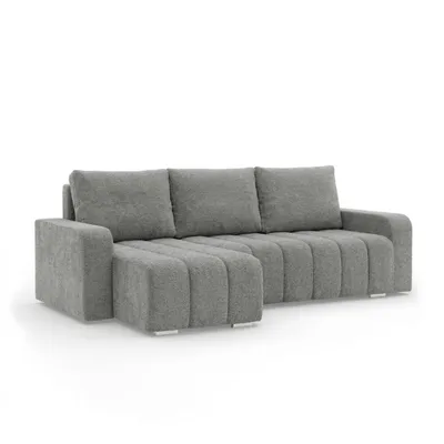 Produktbild von ABRIELLE - Ecksofa mit Schlaffunktion, Bettkastem, Komfort und Still, dunkelgrau