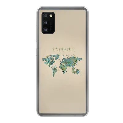 Produktbild von MuchoWow® Handyhülle Schutzhülle Hülle für Samsung Galaxy A41 Weltkarte - Pflanzen - Wasser Silikon Softcase Handy Hülle - Mobiltelefon