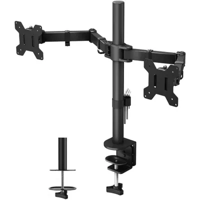 Produktbild von Techly ICA-LCD 382-D Flachbildschirm-Tischhalterung 68,6 cm (27") Tisch/Bank Schwarz
