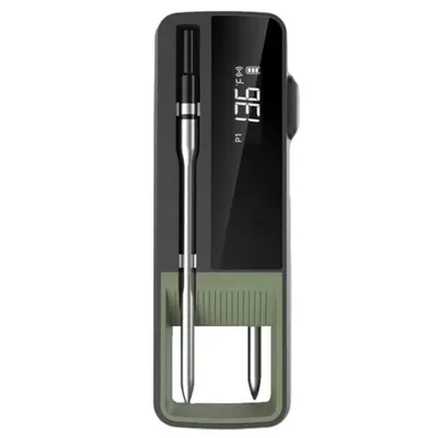 Produktbild von BBQ Bluetooth-Thermometer 2-Sonden, 100m Reichweite, Bluetooth 5.2, IP67 wasserdicht, 72h Akku Bratenthermometer, Schnellmessung, App-Steuerung