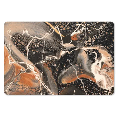 Produktbild von MuchoWow® Schreibtischunterlage Acrylfarbe - Rot - Schwarz 60x40 cm - XXL Mauspad - Großes Mauspad