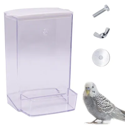 Produktbild von Automatischer Futterspender für Vögel – Transparent, weiß
