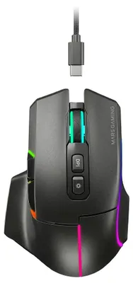 Obrázek produktu pro Mars Gaming MMWVECTOR, Pro praváky, Optický, RF Wireless + Bluetooth + USB Type-A, 12000 DPI, Černá