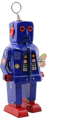 Produktbild von Spielzeugroboter - Weltraumroboter - blau - Blechroboter - Sammlerstücke