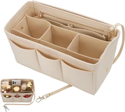 Produktbild von Handtaschen Organizer, Filz Taschen Organizer Shopper Beige, M