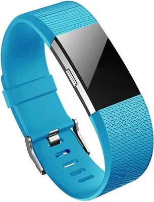 Produktbild von Sport Armband Gr. L für Fitbit Charge 2 Ersatzarmband Fitness Silikon Band Ersatzband, Hellblau