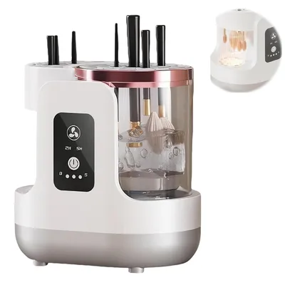 Produktbild von 3-in-1 Make-up-Pinselreiniger elektrisch, reinigen, trocknen und UV-Desinfektion, USB, geeignet für verschiedene Pinselgrößen und Schwämme