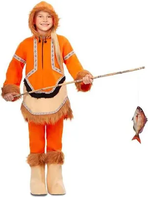 Produktbild von Mom Eskimomädchen Kostüm Orange 7-9 Years Orange 7-9 Years