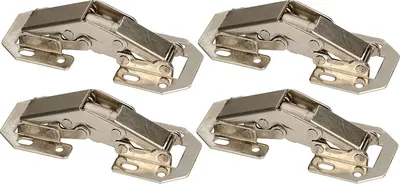 Produktbild von KOTARBAU® 4er Set Aufschraubscharnier mit Feder 75 mm Montage ohne Topfbohrung für Möbeltüren Eckanschlag Innenanschlag Küchenschrank Kleiderschrank