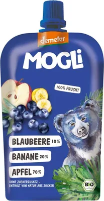 Immagine prodotto di MOGLi Spremuta Biologica Mirtillo Lampone (120 g)