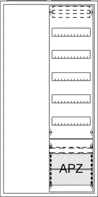 Zdjęcie produktu dla Szafka rozszerzająca APA27 1F1V5A2 - Wyposażona szafka licznikowa IP31 1100x550mm AA27A1A