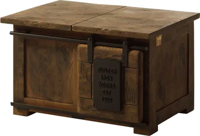 Produktbild von MASSIVMOEBEL24.DE Truhe Mango 76x51x46 braun lackiert RAILWAY #434