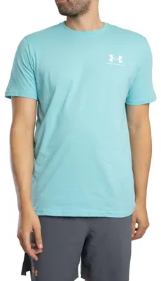 Produktbild von Under Armour Logo-T-Shirt für die linke Brust, Blau XXL
