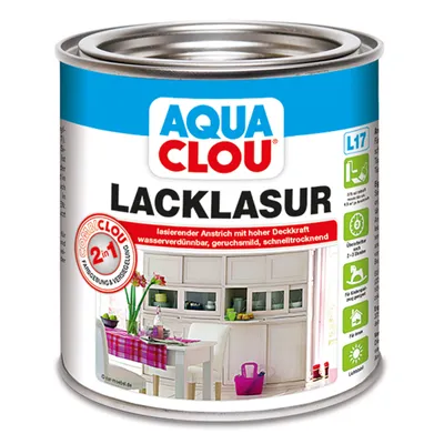 Produktbild von Clou L17 AQUA COMBI- Lacklasur Nr. 11 kastanienbraun 0,375 Liter