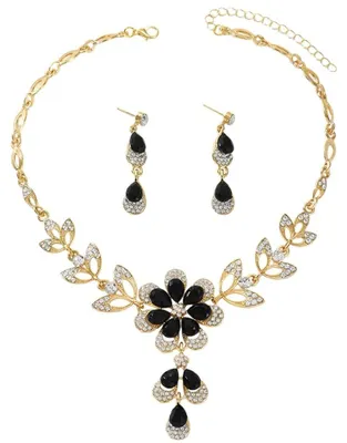 Produktbild von Damen-Schmuckset mit Kristallkette und -ohrringen