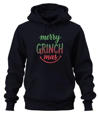 Produktbild von merry GRINCH mas Weihnachten Lustig Grinch Geschenk Hoodie Kapuzenpullover, Navy, M