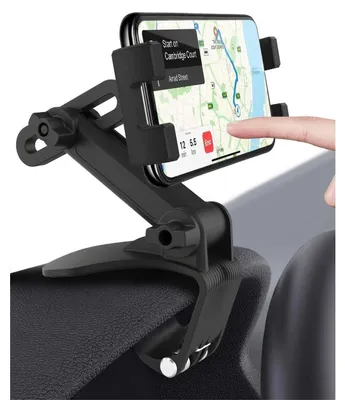 Produktbild von Auto Handyhalterung 4-11 Zoll Universal KFZ Armaturenbrett Sonnenblende Rückspiegel Halterung 360° drehbar