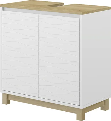 Obrázek produktu pro Toaletní skříňka pro umyvadlo Vicco Livia Bílá 60 x 60 cm se 2 dveřmi, Model 50144