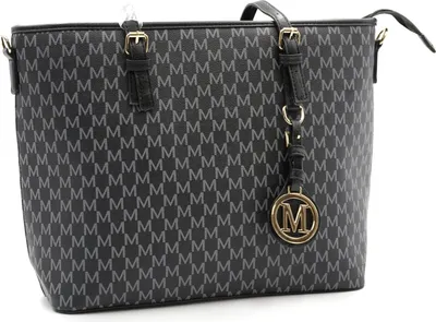 Produktbild von Damenhandtasche Shopper mit zusätzlichem Schultergurt verschiedene Farben 80204 - Schwarz, Sonderpostendiscount Farbe: Schwarz Hersteller: Sonderpostendiscount